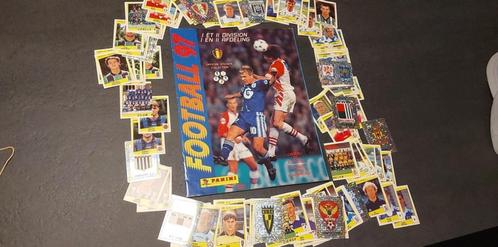 113 stickers panini football belgium 1997 + leeg album, Verzamelen, Sportartikelen en Voetbal, Zo goed als nieuw, Poster, Plaatje of Sticker