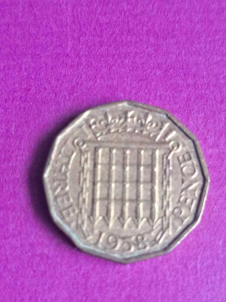 1958 Engeland 3 pence Elizabeth II, Postzegels en Munten, Munten | Europa | Niet-Euromunten, Losse munt, Overige landen, Verzenden