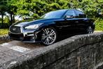 Infiniti Q50 S Hybride Sport Tech 3.5 V6 OpenDak BOSE, Auto's, Infiniti, 4 deurs, Achterwielaandrijving, Zwart, Leder