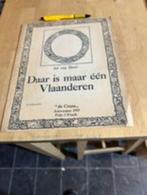 Jef van Hoof daar is maar één Vlaanderen de Crans 1919 3e ui, Musique & Instruments, Musiques & Instruments Autre, Comme neuf