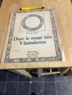 Jef van Hoof daar is maar één Vlaanderen de Crans 1919 3e ui, Comme neuf, Enlèvement ou Envoi