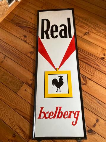 Real Ixelberg emaille 1963, Verzamelen, Ophalen, Zo goed als nieuw, Reclamebord