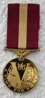 Medaille, Britse Restoration of Peace medal WOII, 1940-1945, Armée de terre, Enlèvement ou Envoi, Ruban, Médaille ou Ailes
