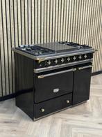 Luxe Lacanche Zwart 100 Gas +Elektrische Oven + Warmhoudkast, Ophalen of Verzenden, Grill, Gas, 5 kookzones of meer