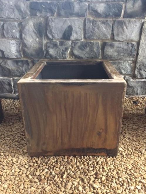 Pot carré sans fond acier corten, Tuin en Terras, Bloembakken en Plantenbakken, Nieuw, Metaal, Tuin, 30 tot 60 cm, Minder dan 60 cm