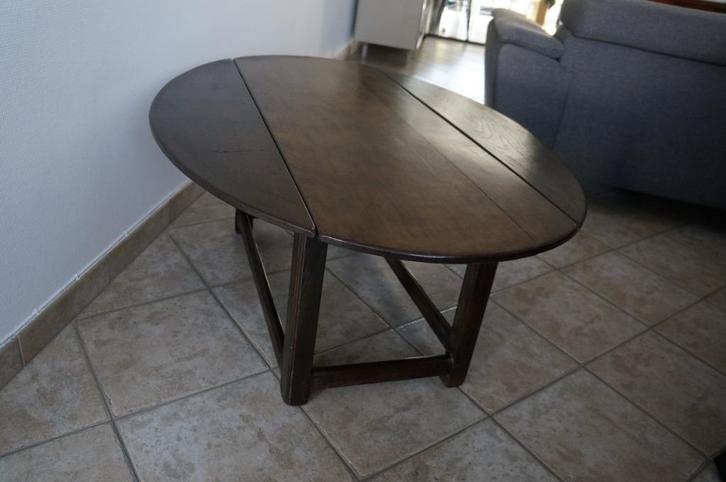 salontafel (antiek), Huis en Inrichting, Tafels | Salontafels, Gebruikt, Minder dan 50 cm, 50 tot 100 cm, 50 tot 100 cm, Ovaal