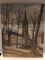 Schilderij kerk S. LAMBORELLE 40 X 50 CM, Antiek en Kunst, Ophalen of Verzenden