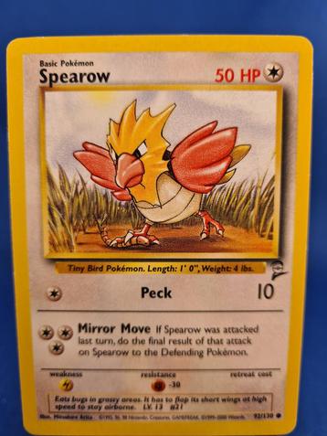 Spearow 92/130 - Base Set 2 beschikbaar voor biedingen