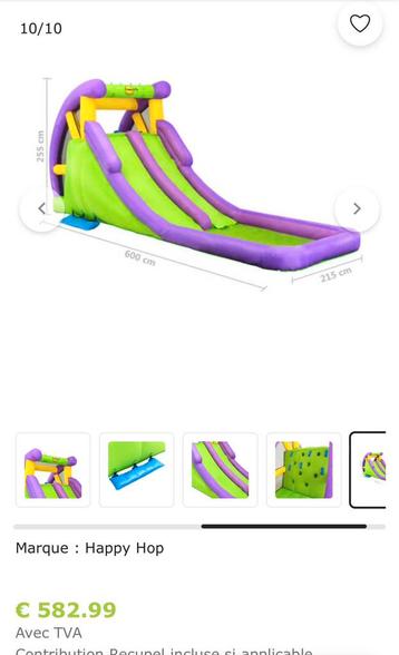 Toboggan gonflable, Enlèvement, Comme neuf, Toboggan