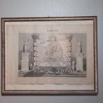 Gravure carte d'Europe vers 1830 ., Antiquités & Art, Enlèvement