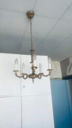 Antiek brons luster 5 armig, Antiek en Kunst, Ophalen