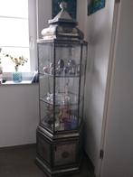 Mexicaanse vitrinekast met glas en verlichting, Huis en Inrichting, Ophalen, Zo goed als nieuw, Glas