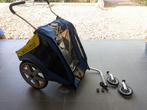 Fietskar Chariot dubbel met wandelwielen en twee adapters, Fietsen en Brommers, Ophalen, Opvouwbaar, Zo goed als nieuw, Thule / Chariot