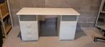 Witte bureau met onder kastjes/schuiven, Enlèvement, Utilisé, Bureau