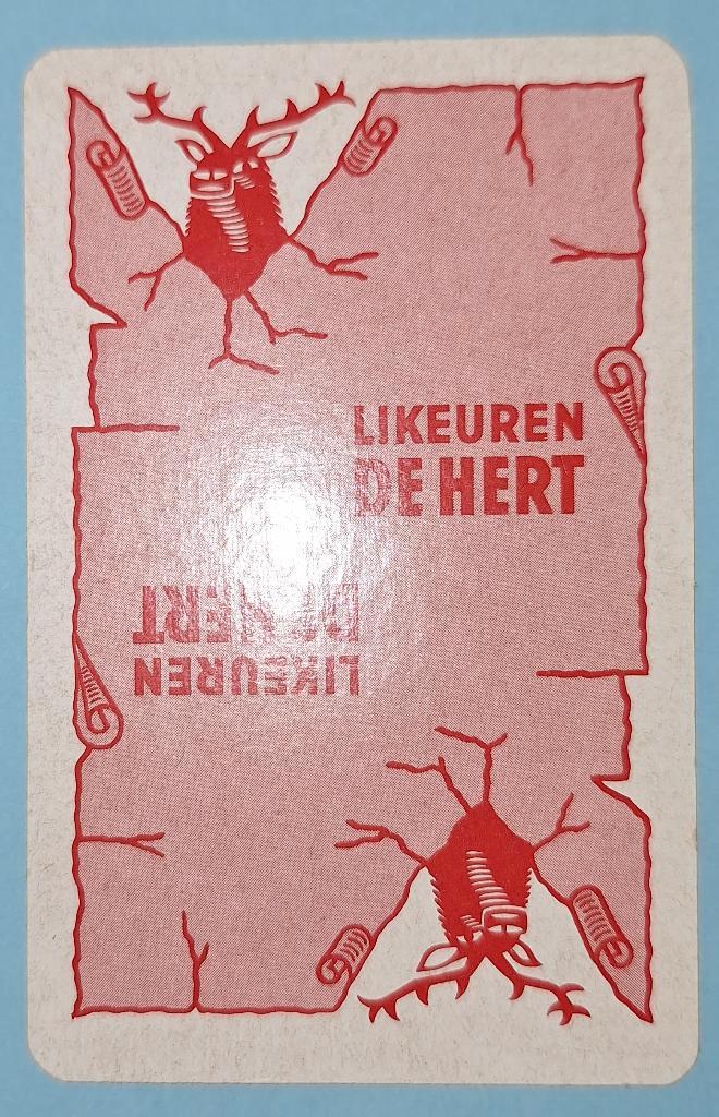 Carte à jouer Anzegem — Liqueurs De Hert, rouge_111, Collections, Cartes à jouer, Jokers & Jeux des sept familles, Utilisé, Carte(s) à jouer