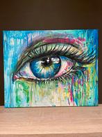 Modern kleurrijk schilderij oog Mk Art, Ophalen of Verzenden