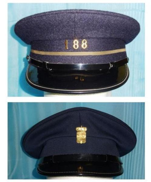 Kepies ongekend "188" + buitenlandse politie, Verzamelen, Militaria | Algemeen, Rijkswacht, Helm of Baret, Verzenden