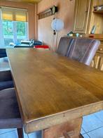 Table à manger et chaises, 200 cm of meer, 50 tot 100 cm, Gebruikt, Eikenhout