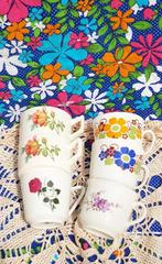 LOT 6 mignonnes tasses vintage à fleurs, Enlèvement ou Envoi