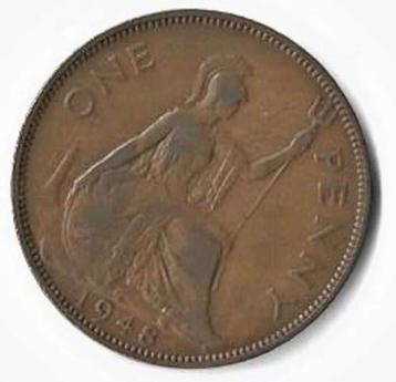 Munten ONE PENNY (GEORGE VI) 1948 beschikbaar voor biedingen