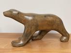 Grote Art Deco 930 bronzen beer in de stijl van POMPON, Antiek en Kunst, Ophalen of Verzenden, Brons