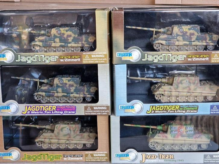 Dragon Armor JagdTiger Henschel tanks versie 1/72  tank, Verzamelen, Militaria | Tweede Wereldoorlog, Landmacht, Miniatuur of Beeldje