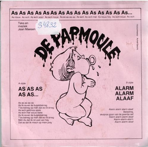 Vinyl, 7"   /    De Papmoule – As As As As As, Cd's en Dvd's, Vinyl | Overige Vinyl, Overige formaten, Ophalen of Verzenden
