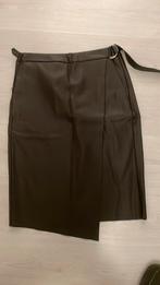 Bruine rok van PU leer, maat 40, La Redoute, Bruin, La Redoute, Zo goed als nieuw, Onder de knie