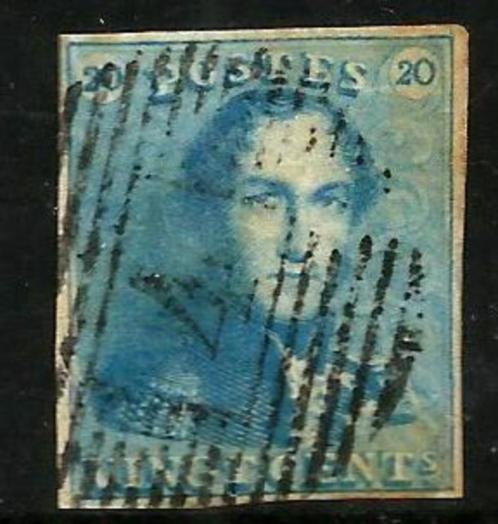 1849 Kon. Leopold I OBP 2, Timbres & Monnaies, Timbres | Europe | Belgique, Affranchi, Timbre-poste, Maison royale, Avec timbre