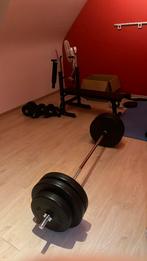 Gorilla Gear bench en halterset, Sport en Fitness, Fitnessmaterialen, Ophalen, Zo goed als nieuw, Halterset