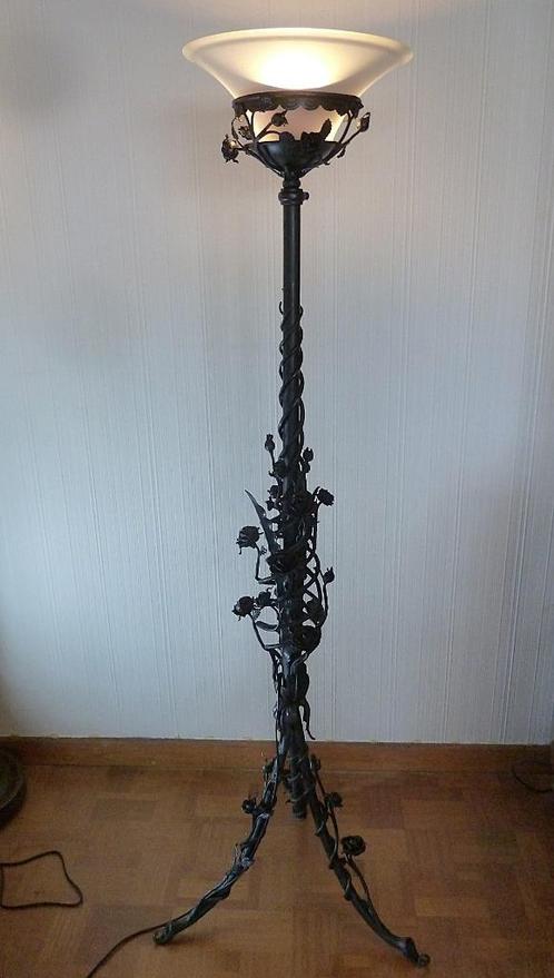 Art Deco Smeedijzeren Staande Lamp, Antiek en Kunst, Kunst | Overige Kunst, Ophalen