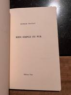 Rien simple ou pur - Patrick Wateau, Enlèvement ou Envoi, Un auteur, Comme neuf, Patrick Wateau