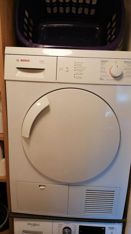 Droogkast Bosch, Elektronische apparatuur, Droogkasten, Gebruikt, Voorlader, 8 tot 10 kg, Minder dan 85 cm, Anti-kreukfase, Energieklasse A of zuiniger