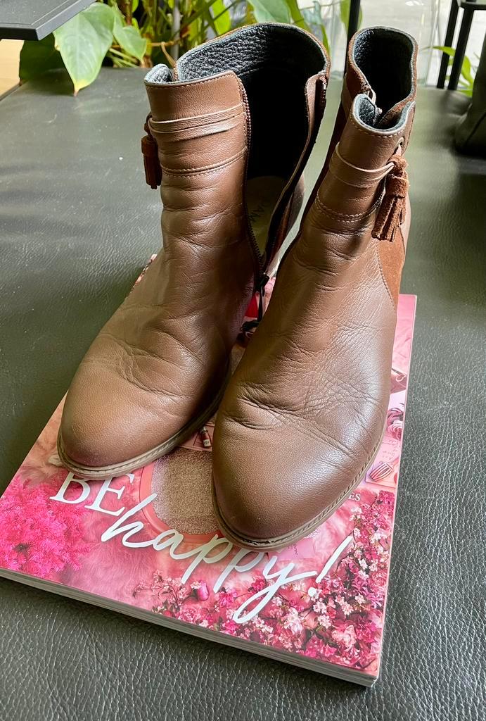 Korte bruine laarsjes Damart M39, Kleding | Dames, Schoenen, Gedragen, Ophalen of Verzenden