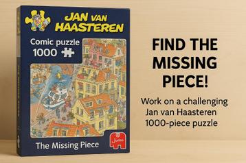 Jan van Haasteren Legpuzzel — „The Missing Piece” (1000 stuk beschikbaar voor biedingen