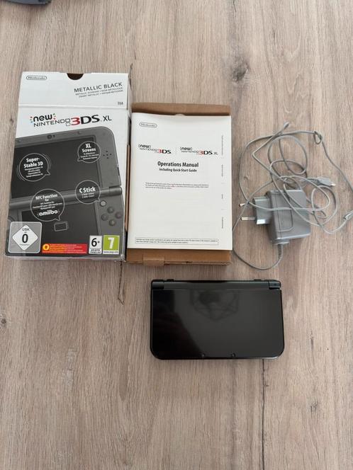 New Nintendo 3DS XL, Games en Spelcomputers, Spelcomputers | Nintendo 2DS en 3DS, Zo goed als nieuw, 3DS, Zwart, Ophalen