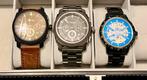 3 FOSSIL horloges met band, Handtassen en Accessoires, Horloges | Heren, Ophalen, Zo goed als nieuw, Polshorloge