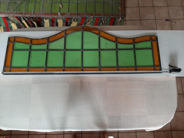 GLASRAMEN IN LOOD INGELEGD JAREN 30', Doe-het-zelf en Bouw, Glas en Ramen, Ophalen