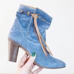 Prachtige Blauw Suede Omoda Laarsjes s8 (Maat 40) € 60,-, Omoda, Lage of Enkellaarzen, Zo goed als nieuw, Verzenden