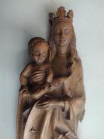 Sculpture sur bois, Vierge à l'enfant au bras 45 cm, Antiquités & Art, Enlèvement ou Envoi