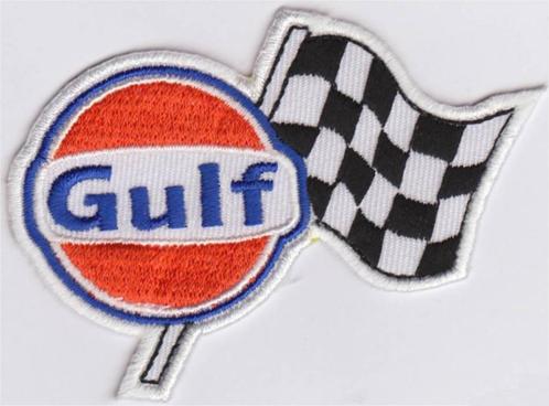 Gulf stoffen opstrijk patch embleem #2, Motoren, Accessoires | Stickers, Verzenden