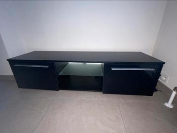 Meuble TV noir laqué – design moderne & pratique beschikbaar voor biedingen