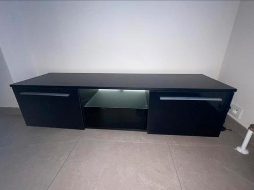 Meuble TV noir laqué – design moderne & pratique, Huis en Inrichting, Kasten |Televisiemeubels, Gebruikt, Minder dan 100 cm, 100 tot 150 cm