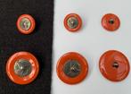 Oranje metalen hartknoppen - 18 mm en 27 mm, Ophalen of Verzenden, Nieuw