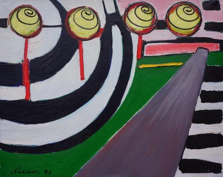 Peter Diem - "Inter Stellar Highway", Antiek en Kunst, Kunst | Schilderijen | Modern, Ophalen