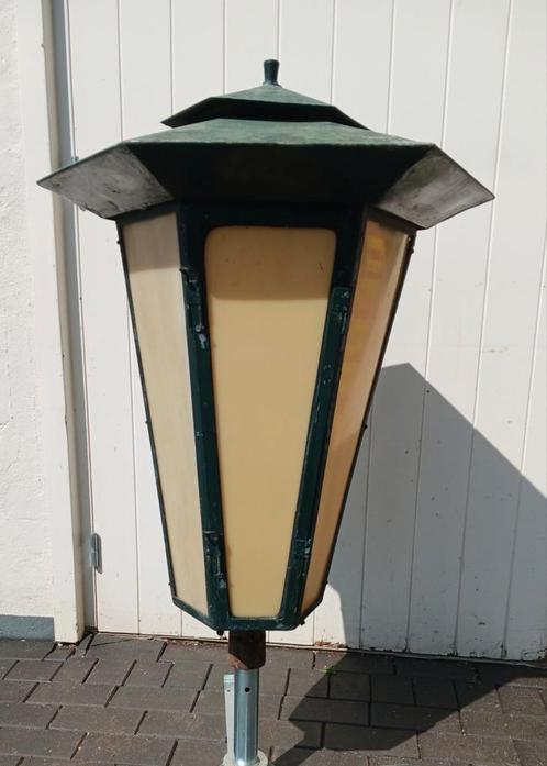 Vintage tuinlamp lantaarn 100cm, Tuin en Terras, Buitenverlichting, Gebruikt, IJzer, Ophalen of Verzenden
