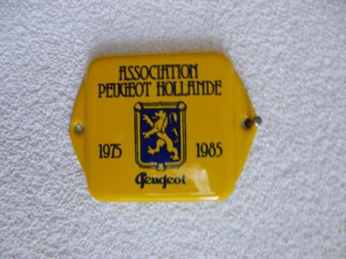 EMAILLE DEURPOSTJE"PEUGEOT ASSACIATION HOLLANDE"JAREN 70, Verzamelen, Merken en Reclamevoorwerpen, Nieuw, Reclamebord, Ophalen of Verzenden