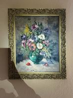 Peinture fleur  largeur 50cm et hauteur 61 cm, Antiquités & Art