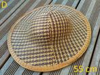 Twee handgemaakte strohoeden Vietnam, Ophalen of Verzenden, Zo goed als nieuw, 58 cm (L, 7¼ inch) of meer, Hoed