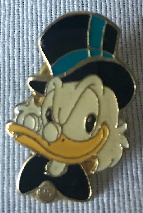 Vintage emaille pin Disney, Duck Tales: Scrooge McDuc, Verzamelen, Disney, Zo goed als nieuw, Overige typen, Donald Duck, Ophalen of Verzenden